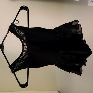 Lace black ballet leotard